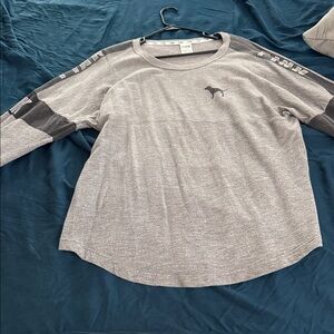 PINK Victoria's Secret Gray Long Sleeve Tee